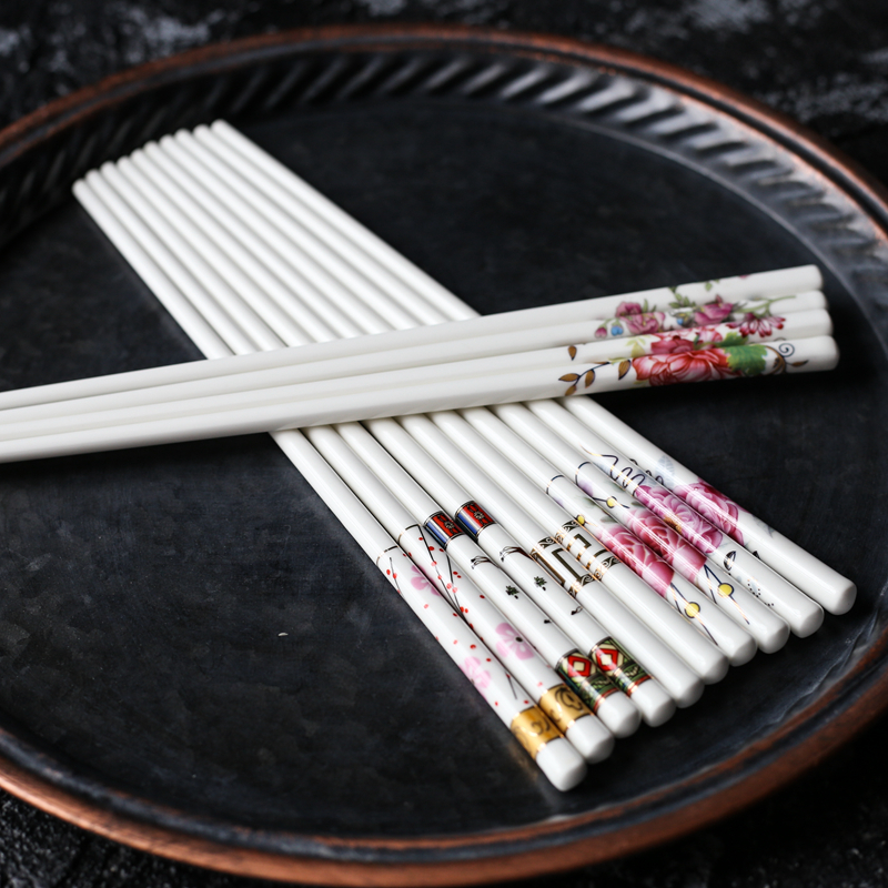 陶瓷筷子家用高檔餐具骨瓷筷子10雙家庭裝禮盒裝結婚喬遷送禮中式在類目 餐飲具, 餐具, 筷子中 - 來自Buy2taobao.com提供專業的淘寶代購服務