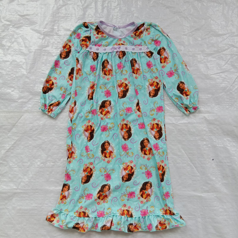 Defective 802 children spring and autumn Home Furnishing pajamas girl Elena princess leisure time Dress Palace Wind Sleeping Skirtin the Children/Baby/Family fitted , Children tracksuit , Home skirts/Lingerie category - from Buy2taobao.com to provide professional Taobao agent buy service