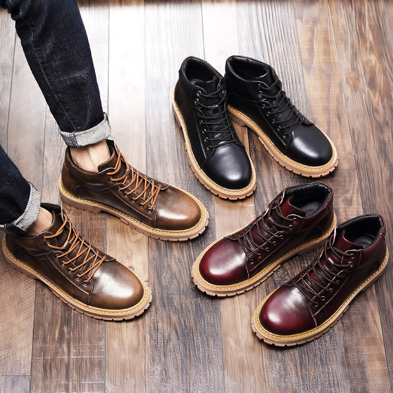 Boots Men's Riding boots 2018 Locomotive shoes shoes Gaobang Desert Boot Boots Tooling boots Bootiein the Men's Shoes, Boots category - from Buy2taobao.com to provide professional Taobao agent buy service