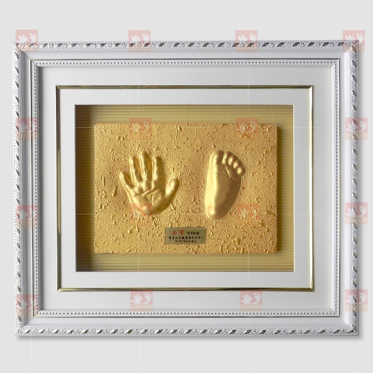 White louver*Indian baby*Hand and foot prints*Hand footprints*Baby gifts Preservation for one hundred yearsin the Toy/Childs/Puzzle/Building block/Model , Baby Souvenirs/Personalized Products , Hand footprints category - from Buy2taobao.com to provide professional Taobao agent buy service
