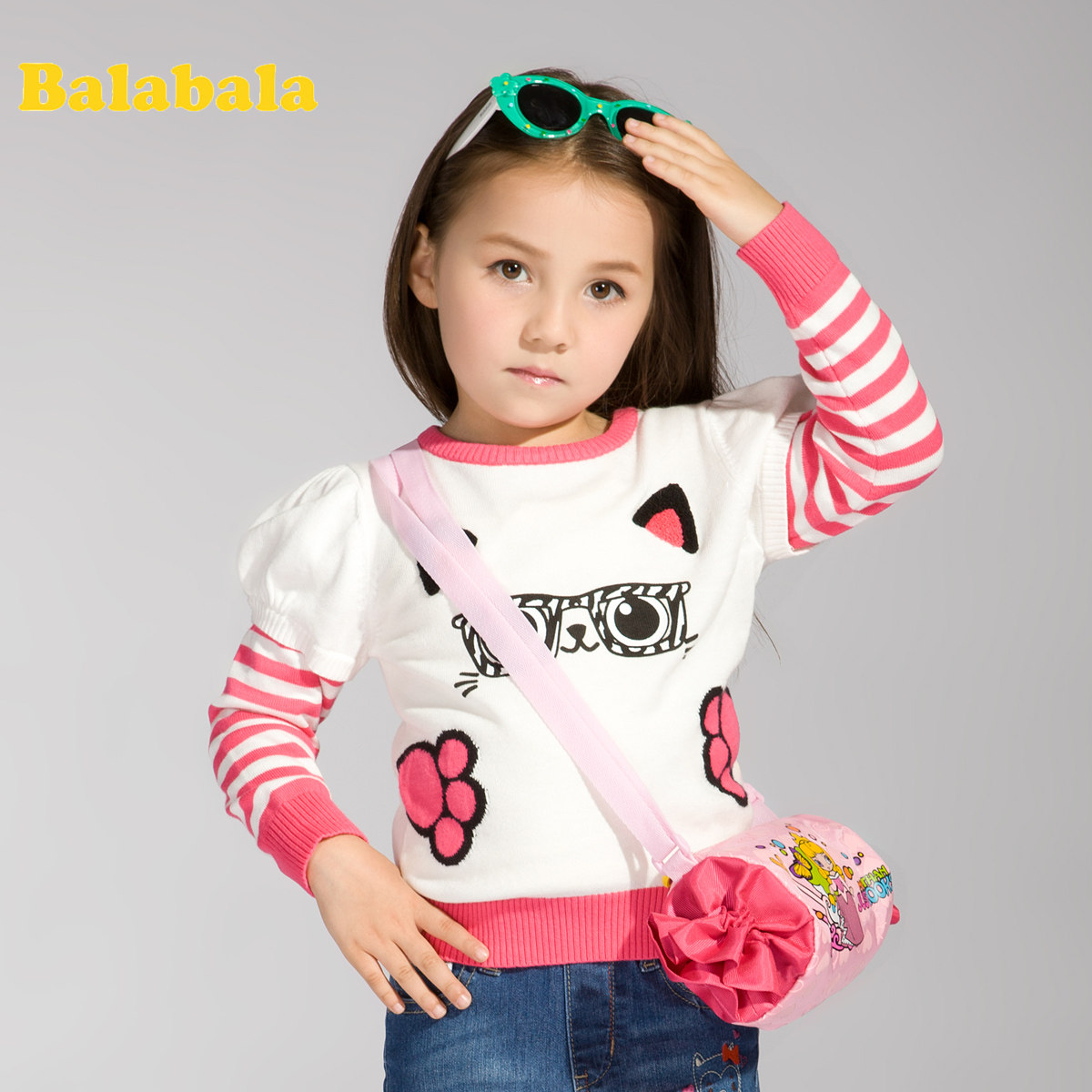 <em>巴拉巴拉</em>童装<em>毛衣女童</em>2013新款秋装韩版女小