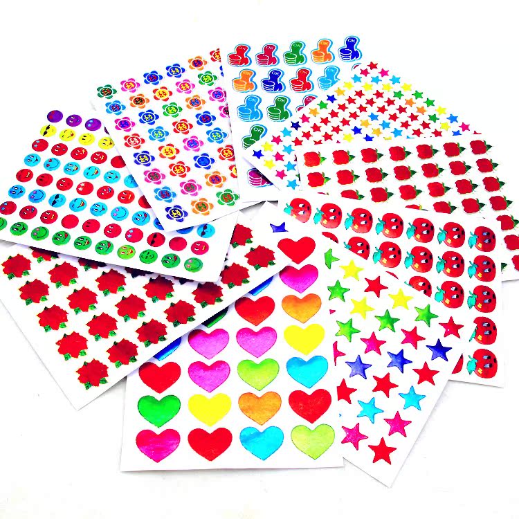 闪光立体泡泡贴纸 奖励画花粘纸冰箱儿童卡通
