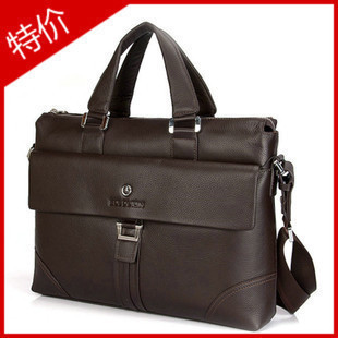  金利来真皮男包 专柜正品男士手提包 头层牛皮时尚休闲商务电脑包