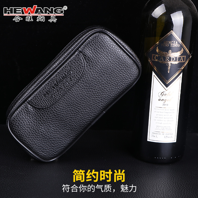 合旺烟具真皮烟斗包烟斗配件高档皮包手拿包石楠木檀木双斗包|msdalam kategori ZIPPO/Swiss Army Knife/cermin mata, penulis, paip - dari Buy2taobao.com untuk memberikan perkhidmatan ejen Taobao profesional membeli