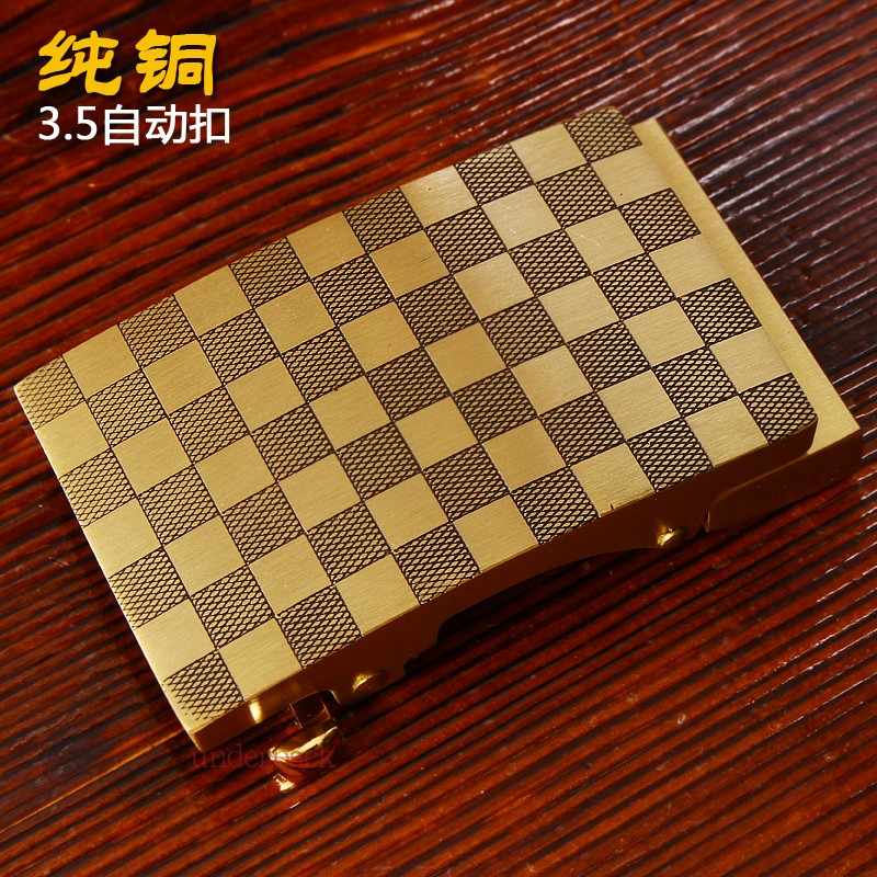 纯铜皮带扣头自动扣高档格子3.5腰带头光身卡子裤带扣头男士新款在类目 服饰配件/皮带/帽子/围巾, 鞋包/皮带配件, 皮带扣中 - 来自Buy2taobao.com提供专业的淘宝代购服务