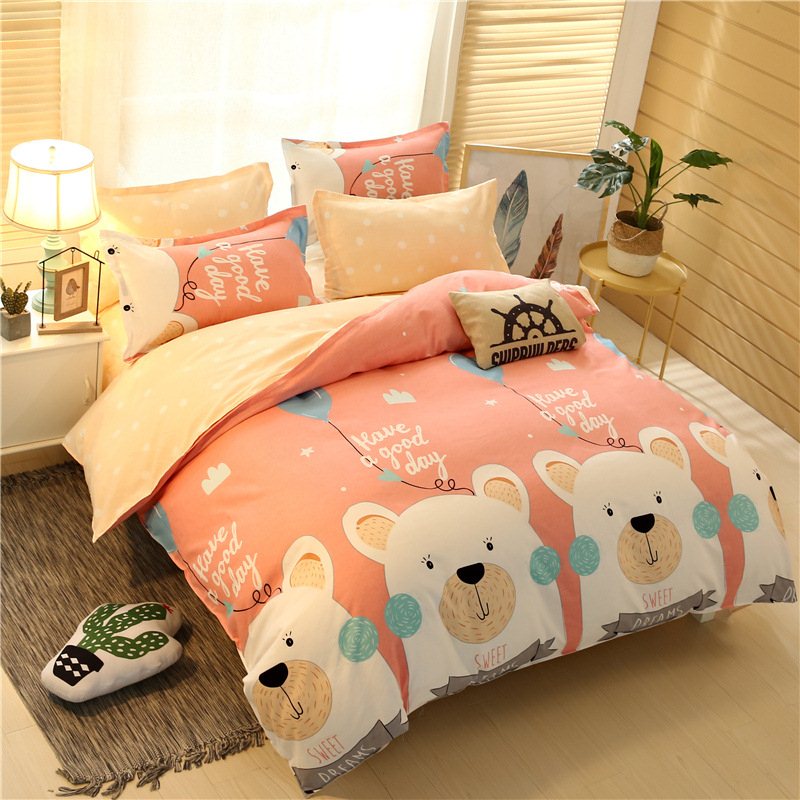 2019春季新款床单四件套 斜纹卡通床品4件套床上用品套件|msdalam kategori seperai dan bantal, selimut Leisure/selimut bulu/Carpet - dari Buy2taobao.com untuk memberikan perkhidmatan ejen Taobao profesional membeli