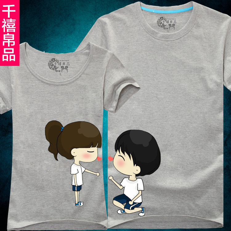 2013 New Millennium trends Korean lovers summer original sweet personality of couples propose t shirt short sleeve