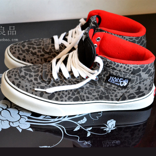  万斯vans正品代购男鞋 HALF CAB豹纹蓝色休闲滑板鞋sk8中帮帆布鞋
