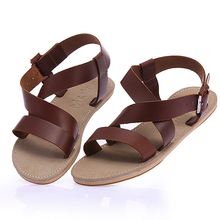 Summer new Korean version of casual leather men's leather sandals beach sandals fashion sandals Roman sandals Vietnam