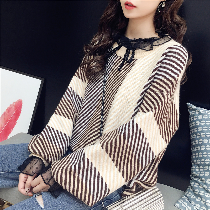 Retro Harbor Wind sweater Socket spring clothes 2019 new pattern Korean Edition Easy Sweater jacket Ultra-fire Autumn coatin the Women's clothing/Boutique , Sweaters category - from Buy2taobao.com to provide professional Taobao agent buy service