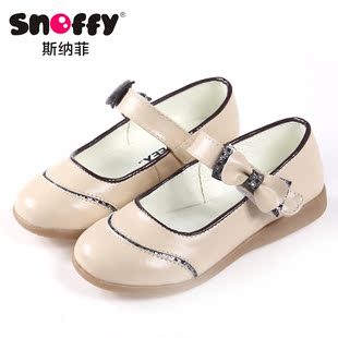  snoffy童鞋 春款女童皮鞋 韩版时尚真皮牛皮鞋 儿童时尚单鞋