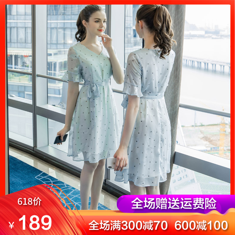 奢姿2019夏季新款大码女装200斤胖妹妹时尚休闲宽松中长款连衣裙在类目 女装/女士精品, 大码女装中 - 来自Buy2taobao.com提供专业的淘宝代购服务