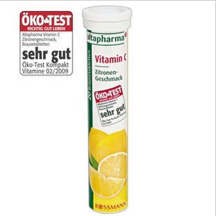  四皇冠 德国直递Altapharma维生素C泡腾片 柠檬味 20片 现货