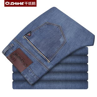  千纸鹤男装 早春新品 男士时尚休闲长裤直筒牛仔裤 919