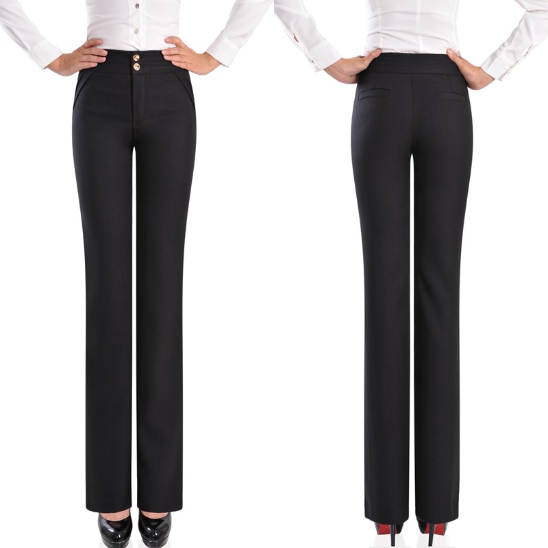 Купить Классические брюки Весной и осенью новые продукты мода тонкий железадрапировать простые черные прямые брюки тонкий брюки женские брюки карьерабрюки в интернет-магазине с Таобао (Taobao) из Китая, низкие цены