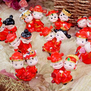  爱情城堡 中式创意家居婚庆娃娃摆件 新婚房装饰品 结婚礼物 礼品