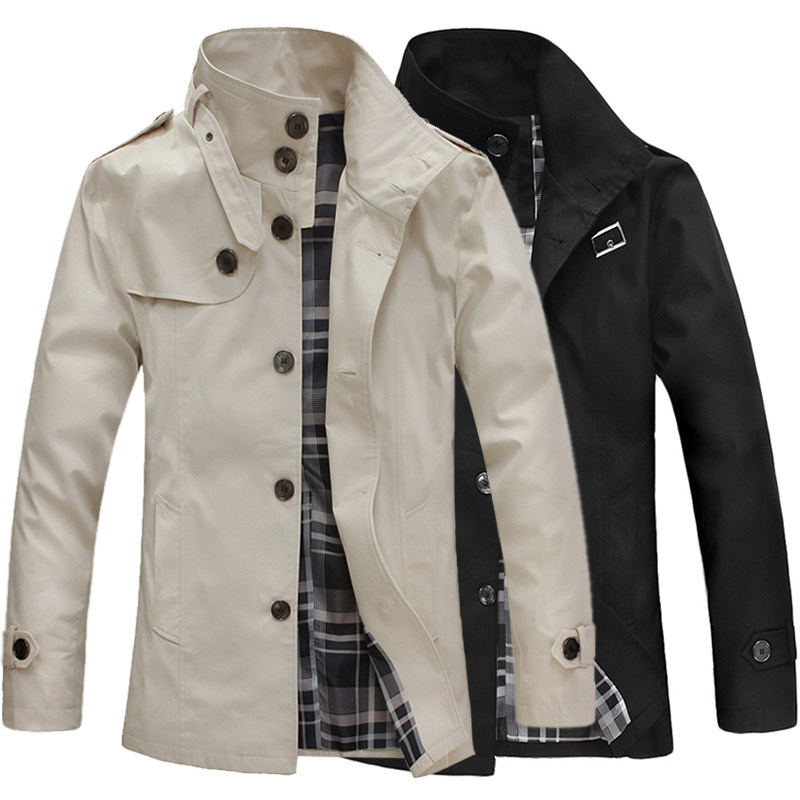 2013 spring-summer New England young men's casual coat thin coat stand collar long coat