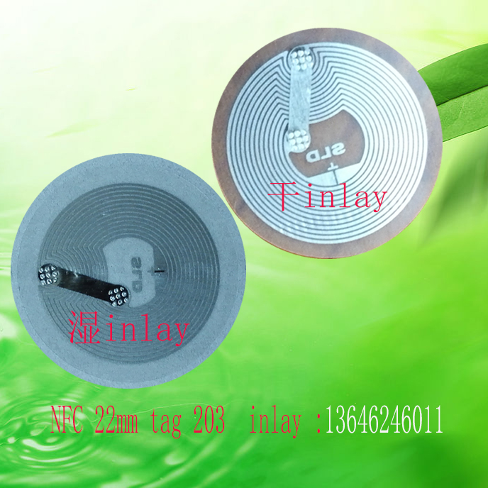 NFC label NTAG203 ,Electronic sign in,Dry Wet INLAY 22mmin the Office Equipment/Consumables/Related Services , Barcode Scanning/Collection equipment , Reader category - from Buy2taobao.com to provide professional Taobao agent buy service