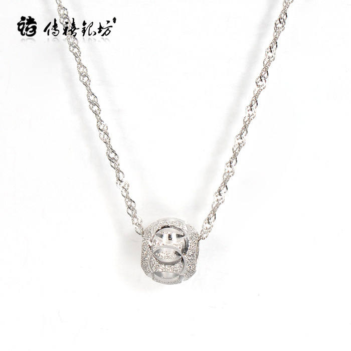 【秒杀通】蛇年转运珠925纯银项链女短款锁骨银饰品韩版时尚吊坠