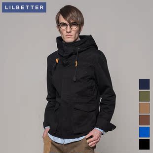 lilbetter春装13新品薄款休闲夹克男立领男士连帽外套冲锋衣潮牌