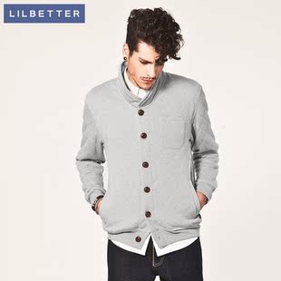  lilbetter新品春季男装休闲保暖外套加厚男式卫衣开衫男士修身