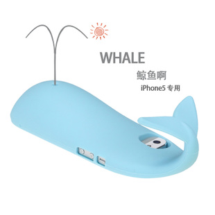 创意鲸鱼iphone5手机壳 苹果5保护套 iphone 5 鲸鱼外壳保护壳/套