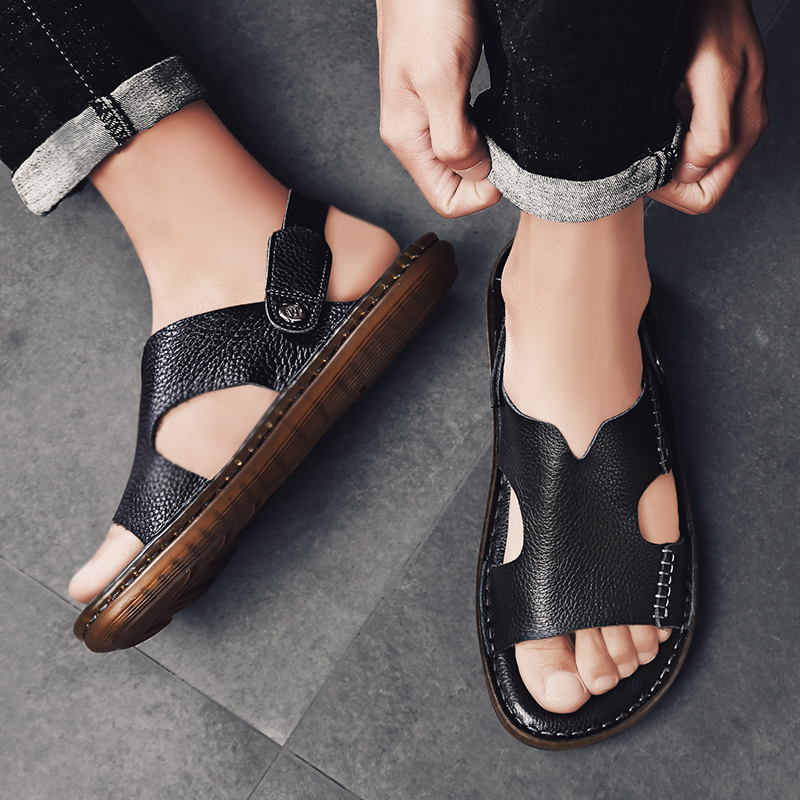 summer 2019 new pattern leisure time Sandy beach Sandals Korean Edition flip flops comfortable Exorcism Word tow Versatile Sandals Dual usein the Men's Shoes, Sandals category - from Buy2taobao.com to provide professional Taobao agent buy service