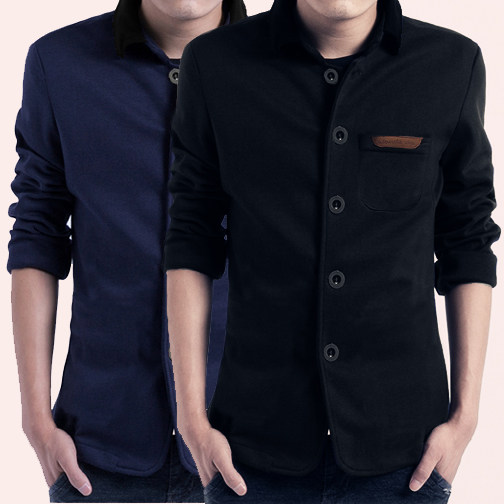 立领夹克外套<em>男士韩版修身</em>休闲茄克衫青少年上