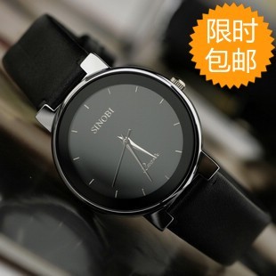  包邮正品时诺比皮带男表男士手表女韩国时尚情侣手表复古表时装表