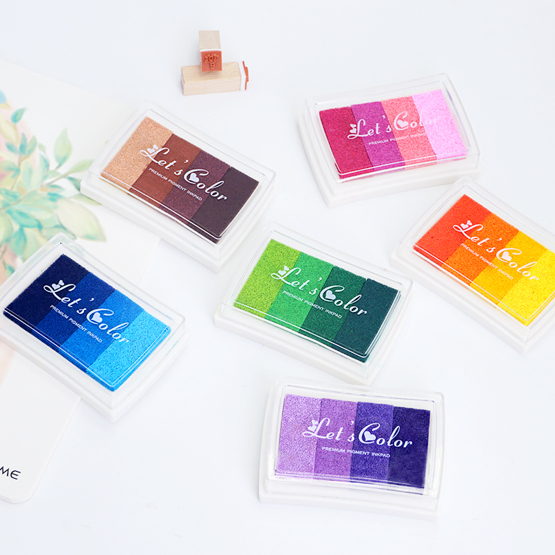Finger Painting Rubber stamp 4 Gradient colour Stamp pad DIY inkpad children Palm Hand account inkpad seal Footprintin the Electronic Dictionary/Electronic paper book/Stationery , Everyday school supplies , Lovely inkpad category - from Buy2taobao.com to provide professional Taobao agent buy service
