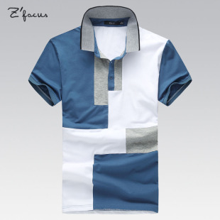  免烫 夏装男士休闲短袖t恤 新款纯色翻领修身体恤打底衫潮