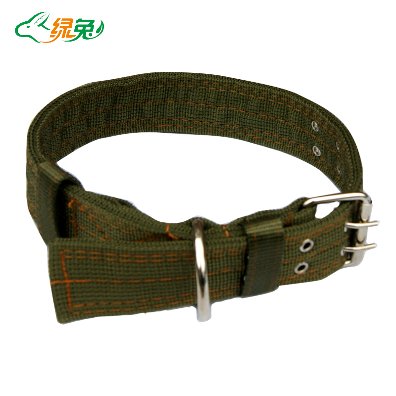 绿色尼龙金毛德牧脖圈 大型犬狗狗宠物项圈 颈圈狗圈 50-70cm|一淘网优惠购|购就省钱