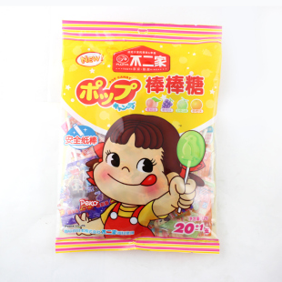  不二家水果味棒棒糖 蜜桃 葡萄 哈密瓜 香橙4种口味125g 精装