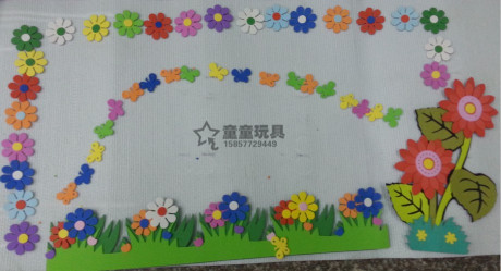 幼儿园墙壁装饰黑板报装饰热销花朵组合墙贴大