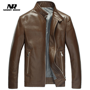  春款男式立领真皮绵羊皮皮衣 外套 皮夹克 男士真皮海宁皮衣正品