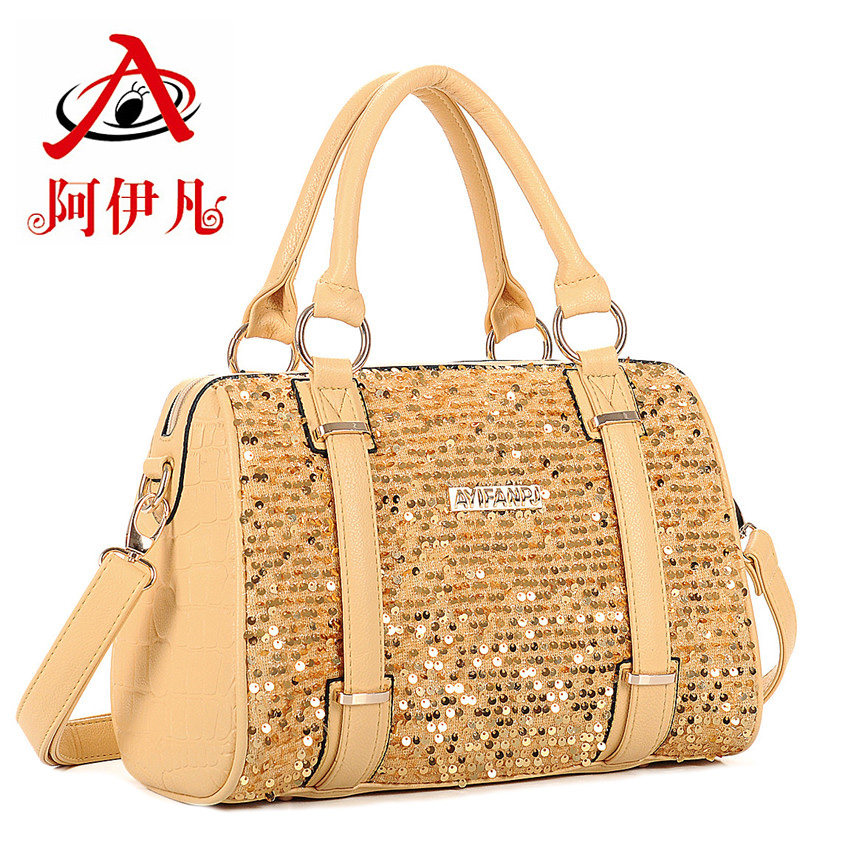 Ivan 包邮 2013 summer new style handbag fashion Korean crocodile pattern shoulder hand Boston Crossbody bag