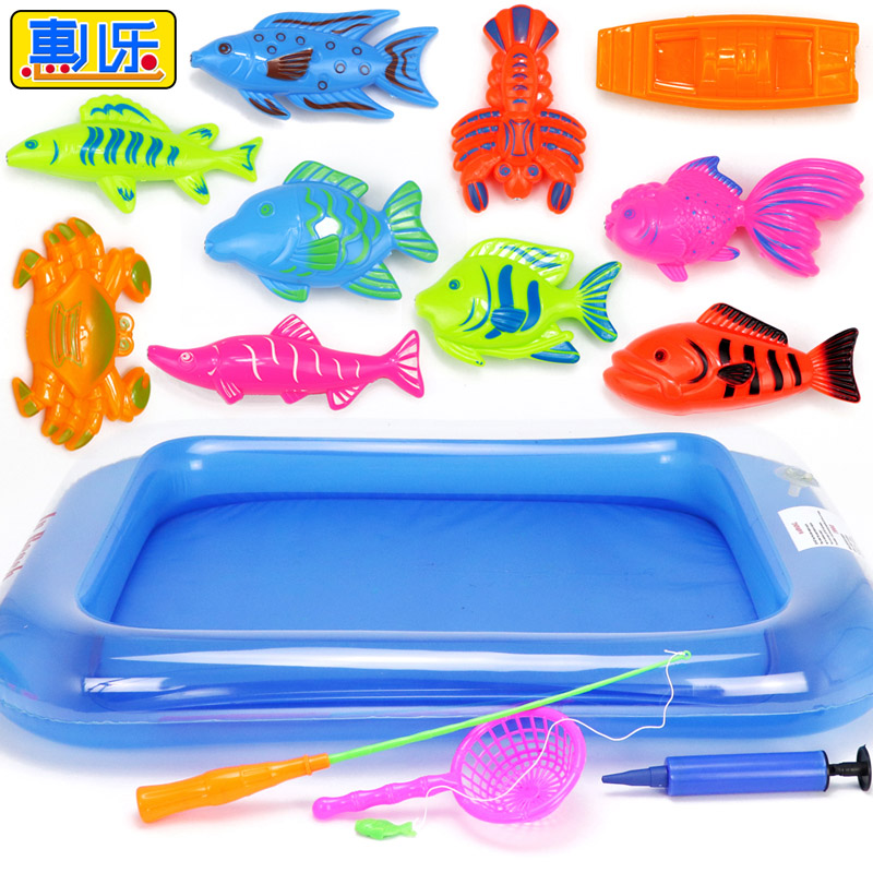 儿童钓鱼玩具池套装磁性戏水宝宝玩具鱼1-2-3-6周岁男女小孩益智在类目 玩具/童车/益智/积木/模型, 串珠/拼图/配对/拆装/敲打玩具, 钓鱼类玩具中 - 来自Buy2taobao.com提供专业的淘宝代购服务