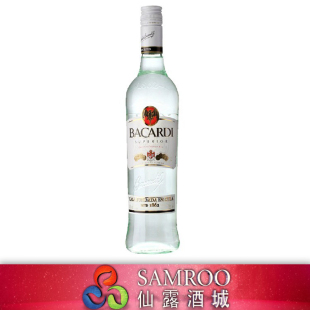  鸡尾酒必备原装进口洋酒 百加得白Bacardi超级朗姆酒750ml