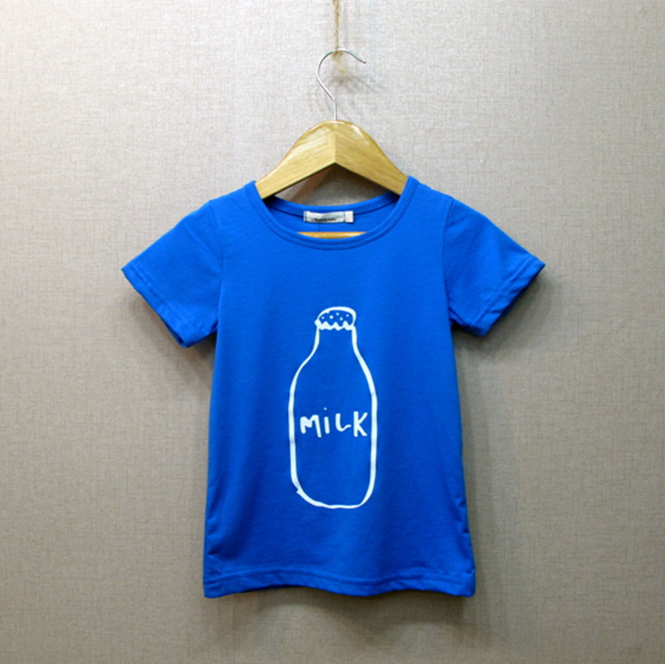 【童心小阁服装店】5件儿童MILK奶瓶莫代尔棉短袖T恤
