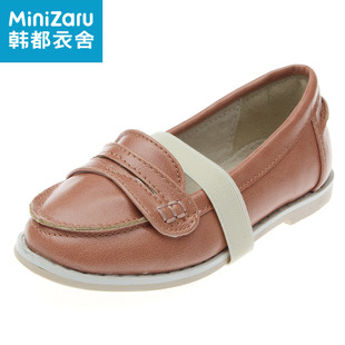  MiniZaru儿童节童装女童鞋春夏新款PU纯色套脚单皮鞋SP2038