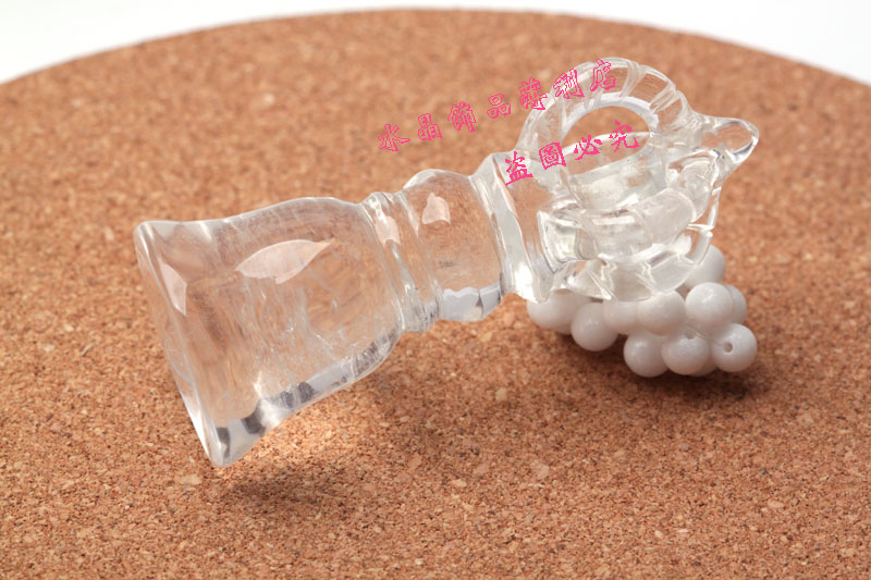 密宗法器*天然白水晶金刚铃吊坠精细雕工降魔杵一物一图