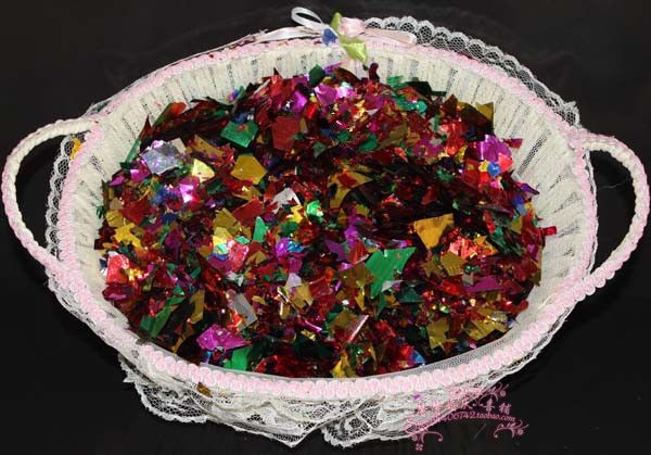 Colorful Photoelectricity Sequins Hand Sahua Sprinkle gold golden eggs Flower color Gold paper marry Festive suppliesin the Festive supplies/Gift , Wedding Themes/Props , Petal/Simulation petals category - from Buy2taobao.com to provide professional Taobao agent buy service
