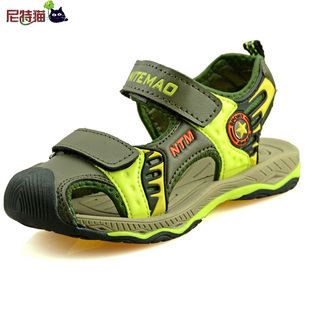  六一特价！尼特猫中童凉鞋时尚儿童凉鞋透气沙滩包头凉鞋