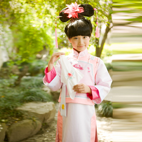 儿童古装服装唐装格格女童<em>宫女清朝</em>古装小晴川