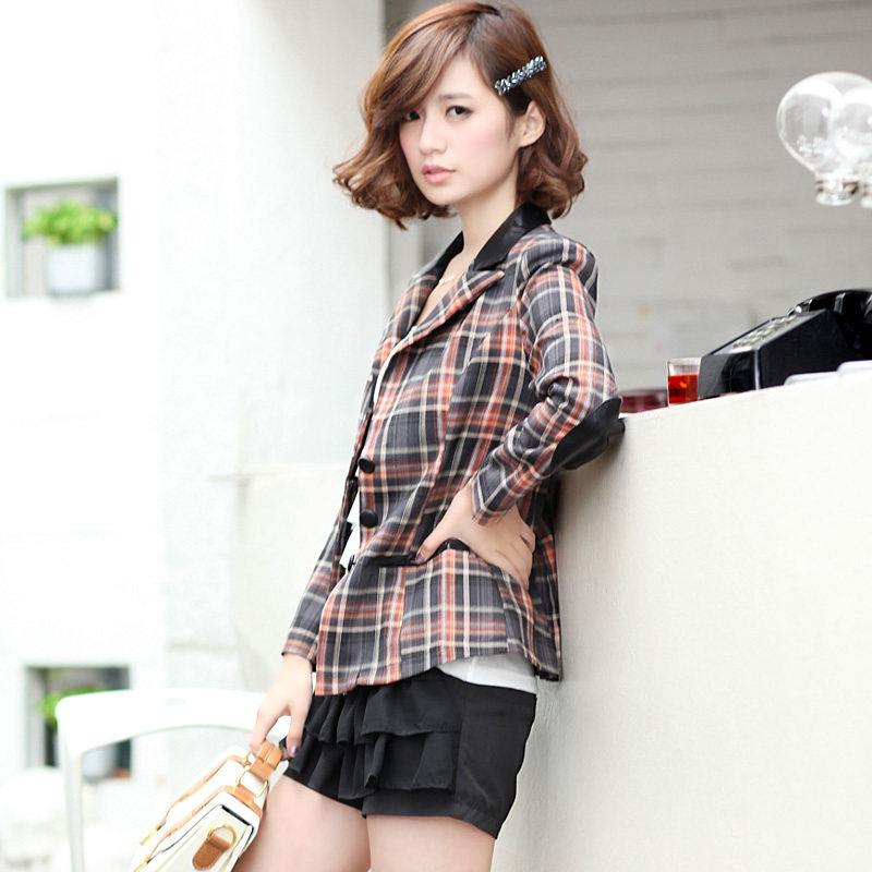 京东商城<em>淘宝网女装</em>秋装韩版经典复古红黑格子