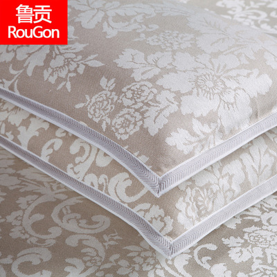 鲁贡亚麻枕套枕头芯套纯棉麻枕巾夏凉加厚信封式枕席套子透气吸汗