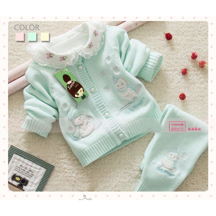 Xiaoyun Child Baby Girls Cardigan Coat Sweater Suit 0 1 Year Old