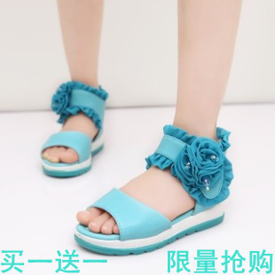 名点巴拉韩版童鞋凉鞋绣花公主鞋夏季新款儿童凉鞋水钻