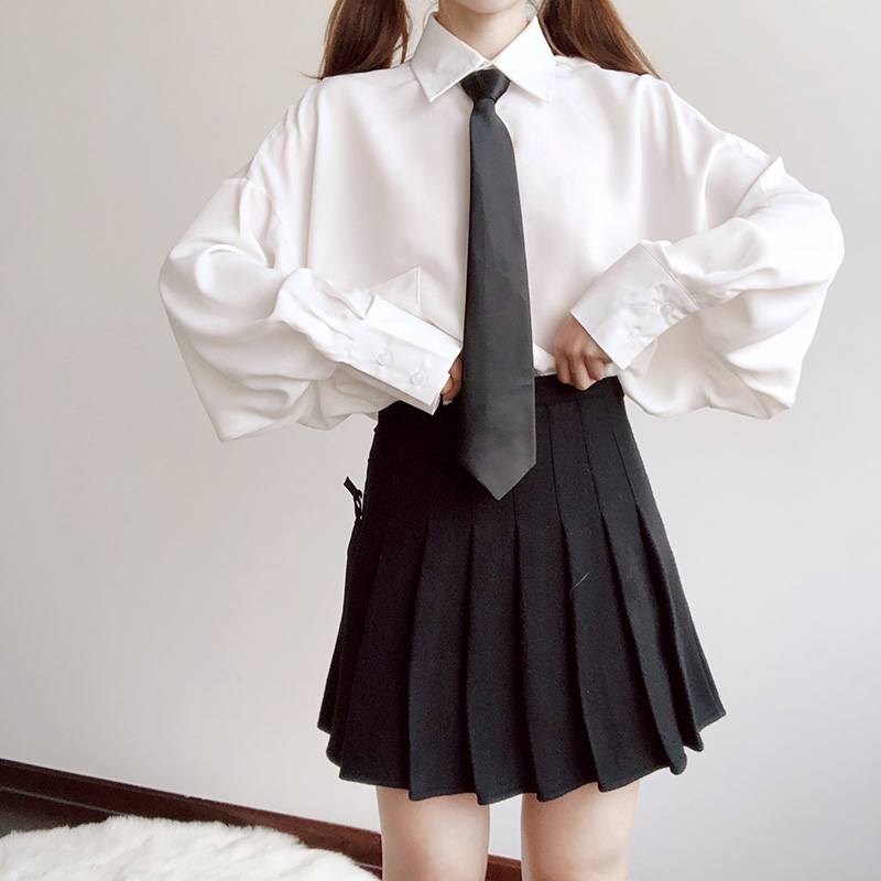 双马尾协会 学生校服 BF风 JK制服学院风 百搭蝙蝠袖秋冬白衬衫在类目 女装/女士精品, 衬衫中 - 来自Buy2taobao.com提供专业的淘宝代购服务