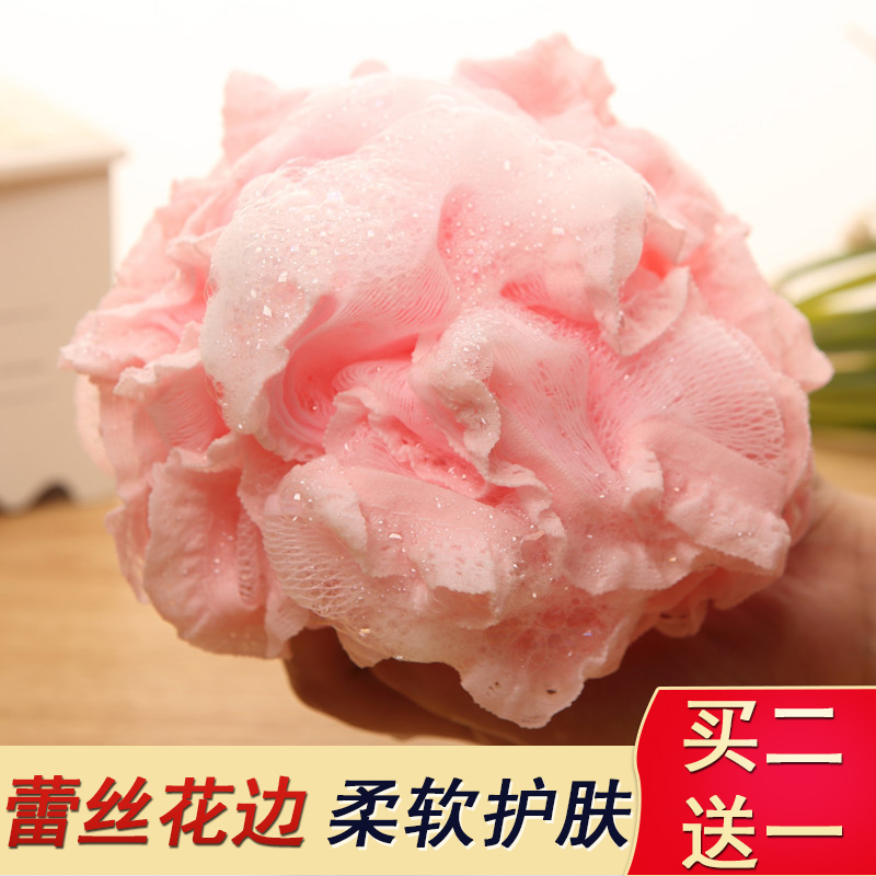 日本大号沐浴球成人洗澡球澡花 蕾丝柔软搓背浴花球搓澡可爱浴球在类目 家庭/个人清洁工具, 个人洗护清洁用具, 沐浴球中 - 来自Buy2taobao.com提供专业的淘宝代购服务